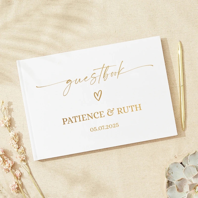 Personalized Guest Book - Personalized Guest Book for Wedding Noble