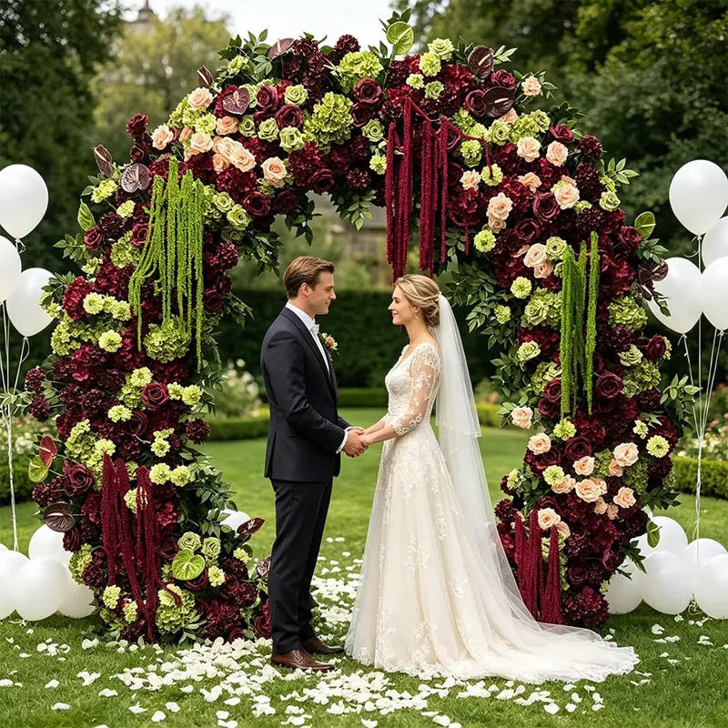 Burgundy Sage Green Trailing T - Wedding Arch Flower recension och pris
