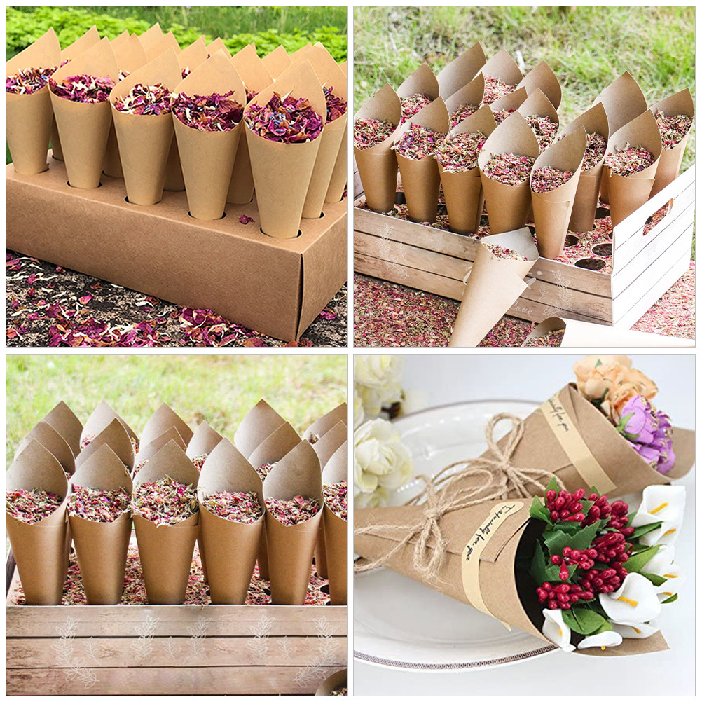 90Pcs Paper Petal Cones Foldab - Papercraft Supply Confetti recension och pris