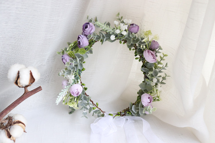 New Camellia Flowers Wreath Cr - Wedding Arch Flower recension och pris