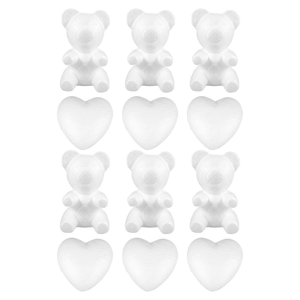 12Pcs Foam Bear Heart Shapes D - Wedding Supply Decor recension och pris