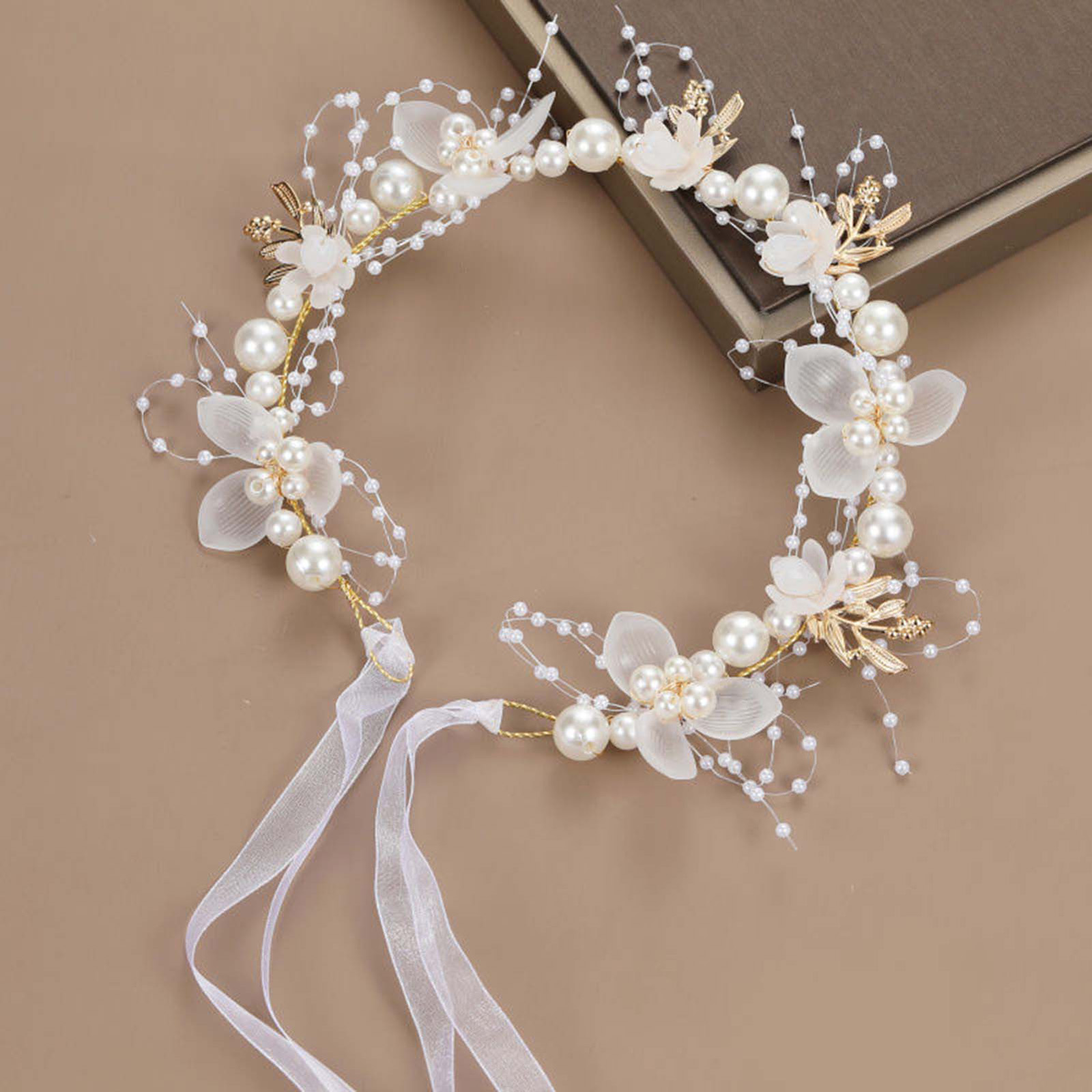 Pearls flower Headband Bridal  - Wedding Arch Flower recension och pris
