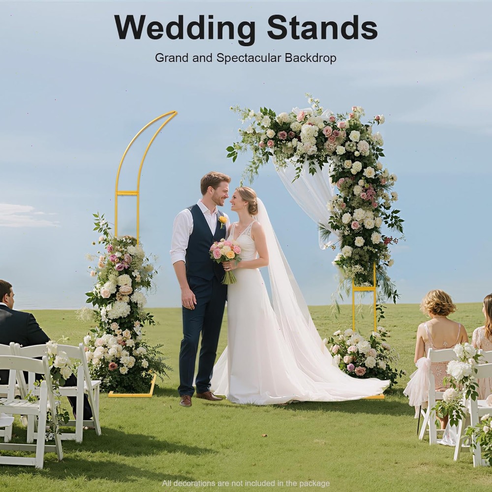 2Pcs Curved Wedding Arch Backd - Wedding Arch Flower recension och pris