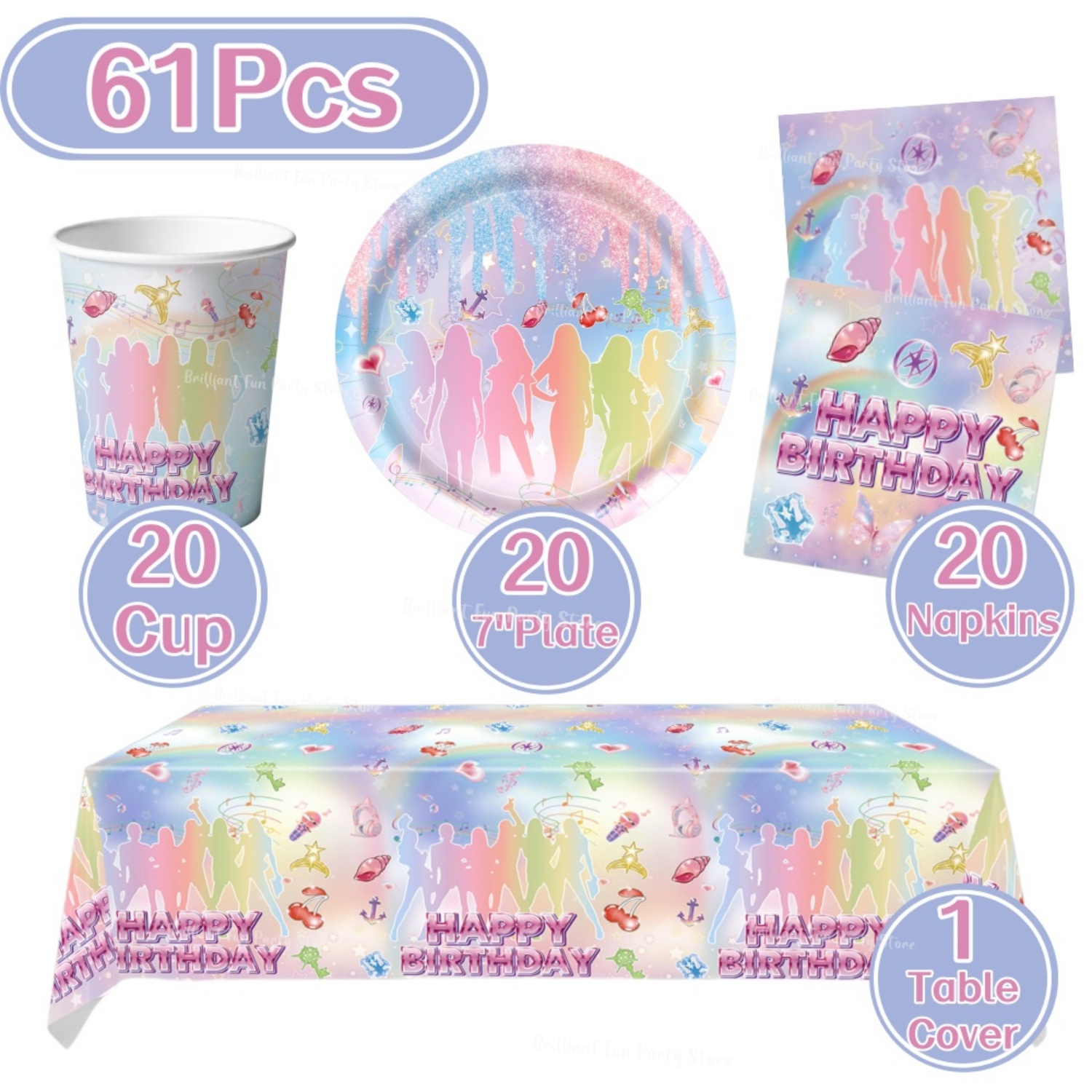 61Pcs Kpop FansBirthday Dispos - Wedding Day Supply Kit recension och pris