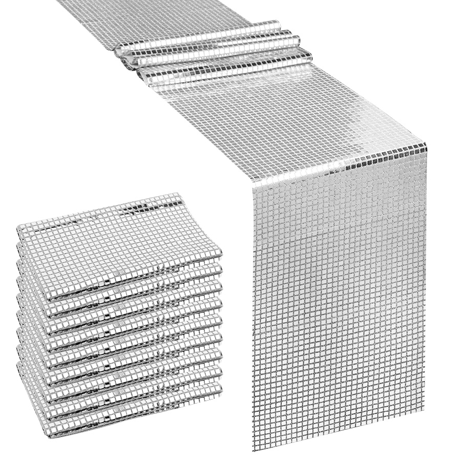 Mirror Silver Sequin Table Run - Table Runner Sequin recension och pris