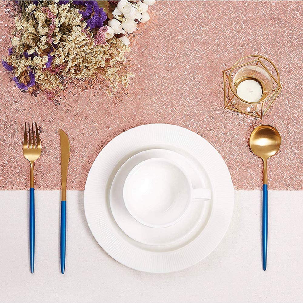 LICE-Sparkly Rose Gold Sequin  - Table Runner Sequin recension och pris