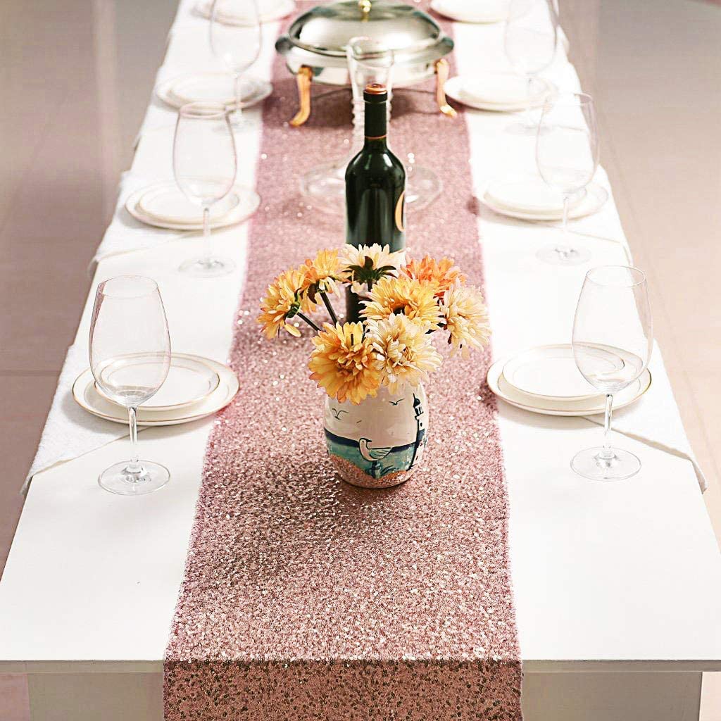 LICE-Sparkly Rose Gold Sequin  - Table Runner Sequin recension och pris