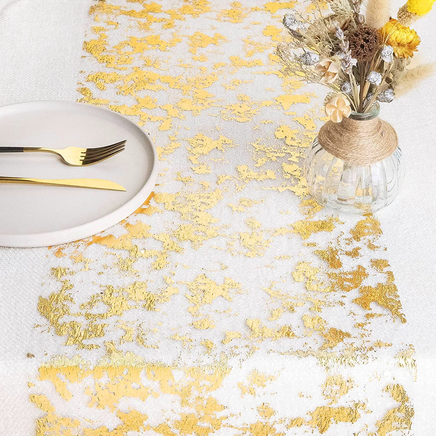 Sparkle Metallic Gold Thin Tab - Table Runner Sequin recension och pris