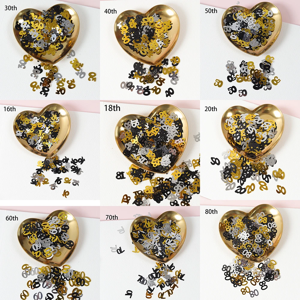 15G Mini Number 16/18/20/30/40 - Table Runner Sequin recension och pris