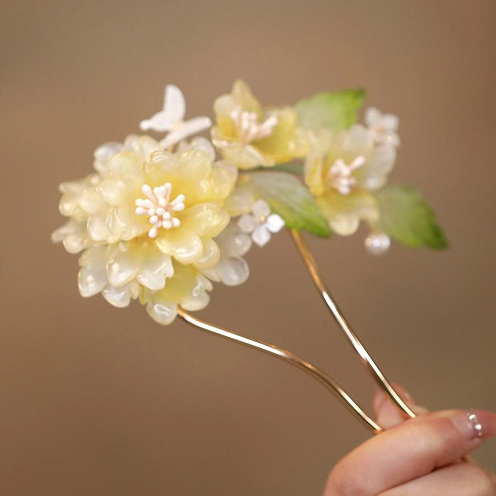 Flower U-shaped Hairpin Chines - Wedding Supply Store recension och pris