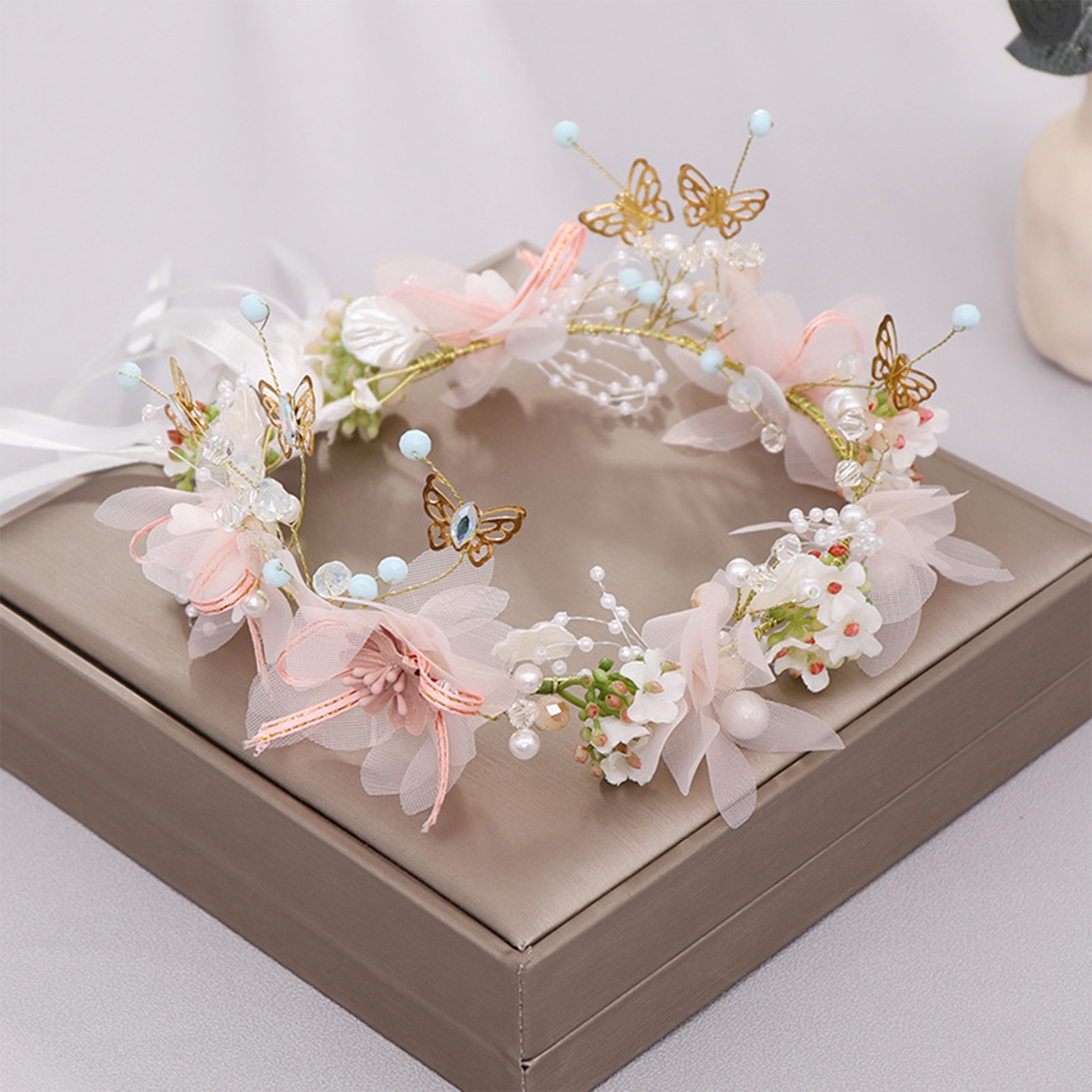 Women Girls Flower Headband Br - Wedding Arch Flower recension och pris