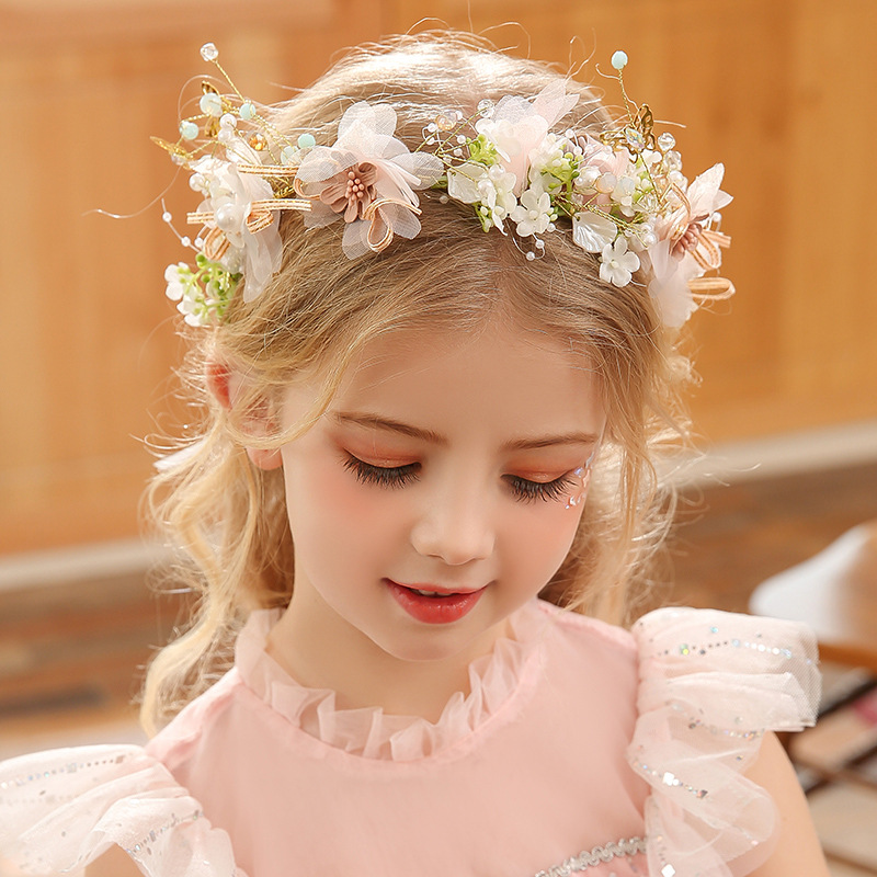 Women Girls Flower Headband Br - Wedding Arch Flower recension och pris