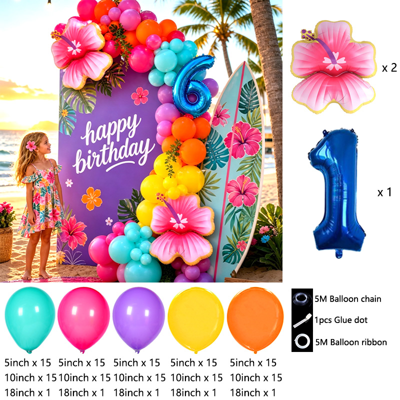 Hawaii Tropical Balloon Arch K - Wedding Day Supply Kit recension och pris