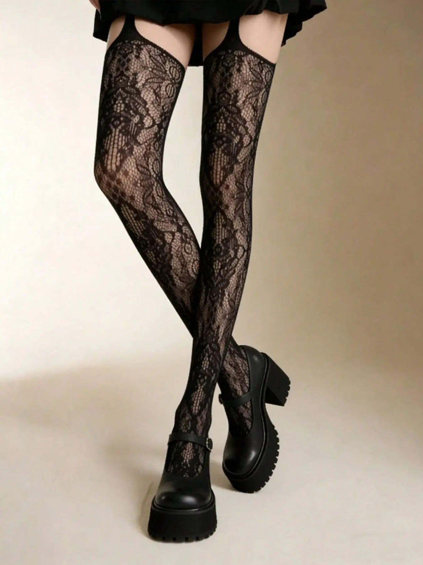 3 Pairs Floral Strappy Fishnet - Good Floral & Wedding Decor Supply Photos recension och pris