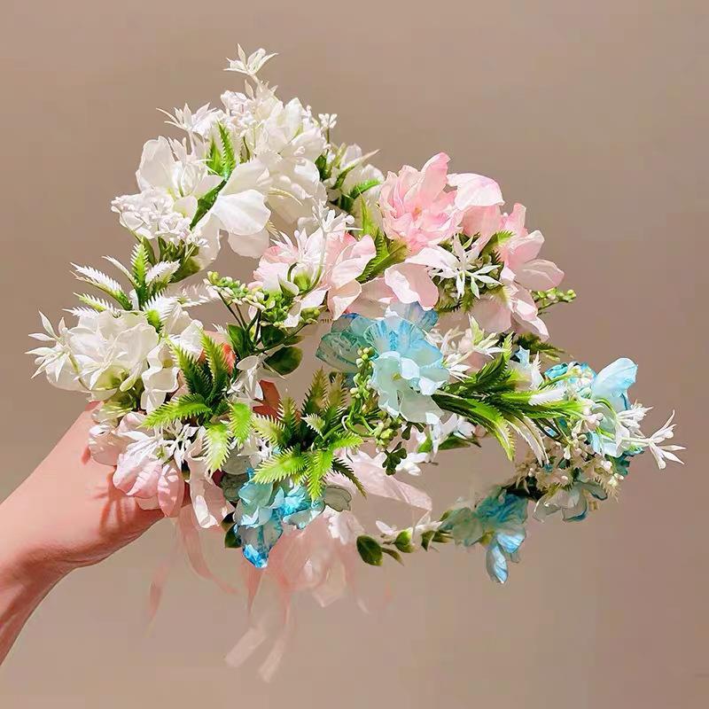 Flower Wreath Headband Girls B - Wedding Arch Flower recension och pris