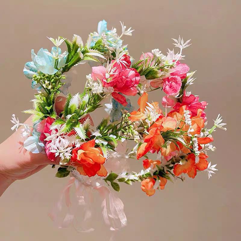 Flower Wreath Headband Girls B - Wedding Arch Flower recension och pris