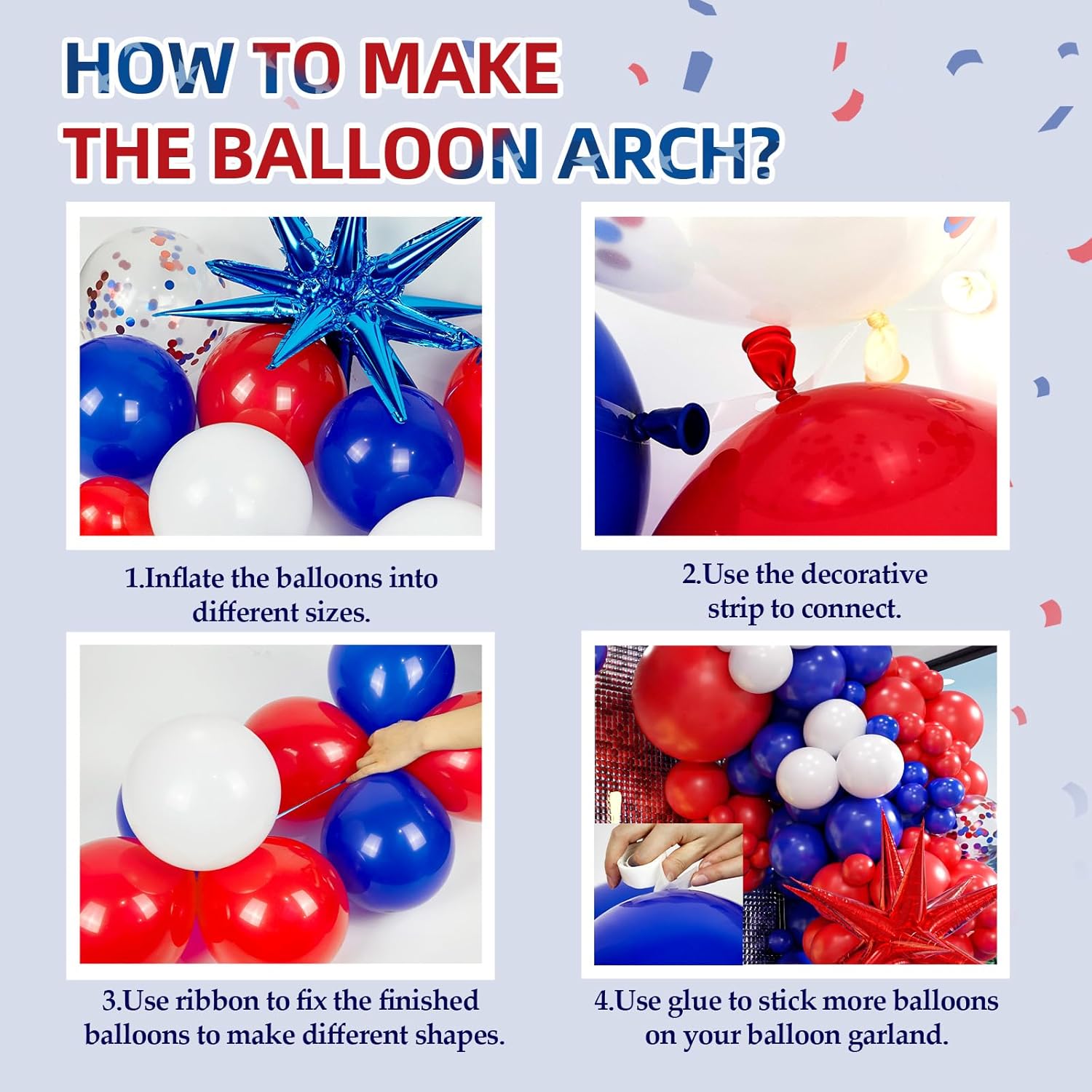 129pcs Red White and Blue Ball - Wedding Day Supply Kit recension och pris