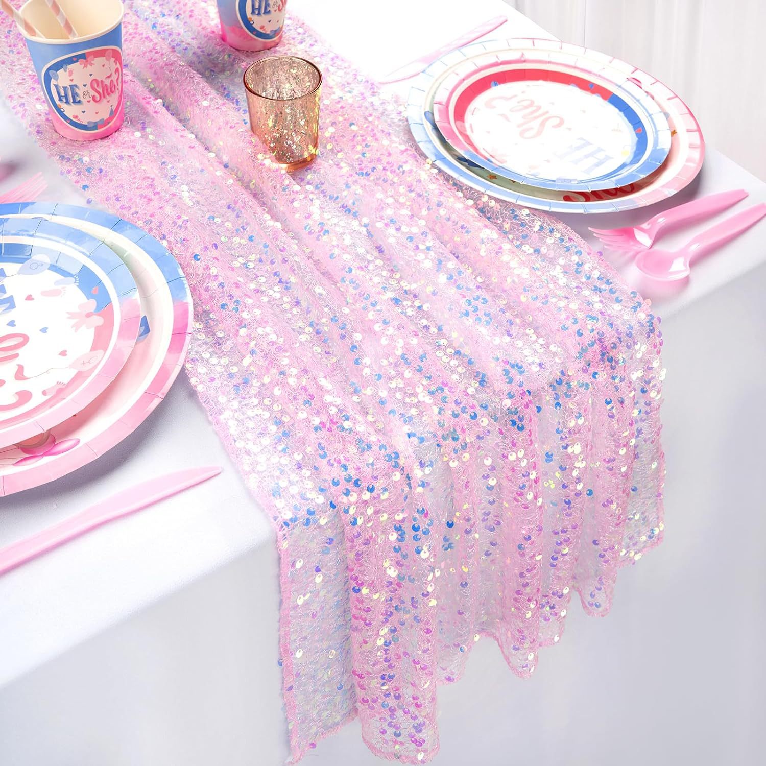 Glitter Iridescent Sequin Tabl - Table Runner Sequin recension och pris