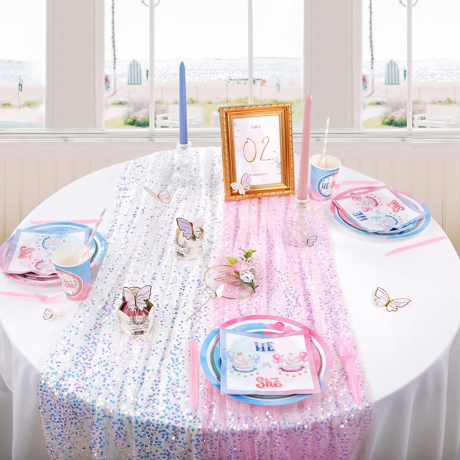 Glitter Iridescent Sequin Tabl - Table Runner Sequin recension och pris