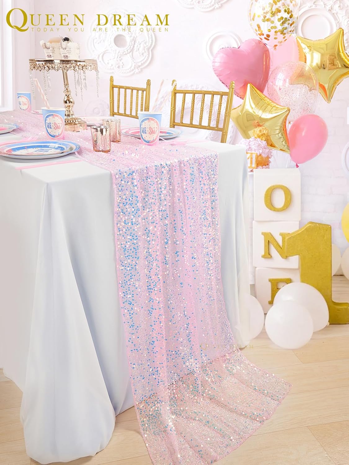 Glitter Iridescent Sequin Tabl - Table Runner Sequin recension och pris